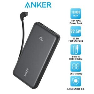 Anker Zolo 10000mAh 22.5W, Built-In USB-C Cable Power Bank