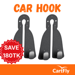 (4pcs) Black Premium Car Seat Hook 360° Rotatable