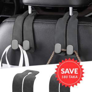 (4pcs) Black Premium Car Seat Hook 360° Rotatable
