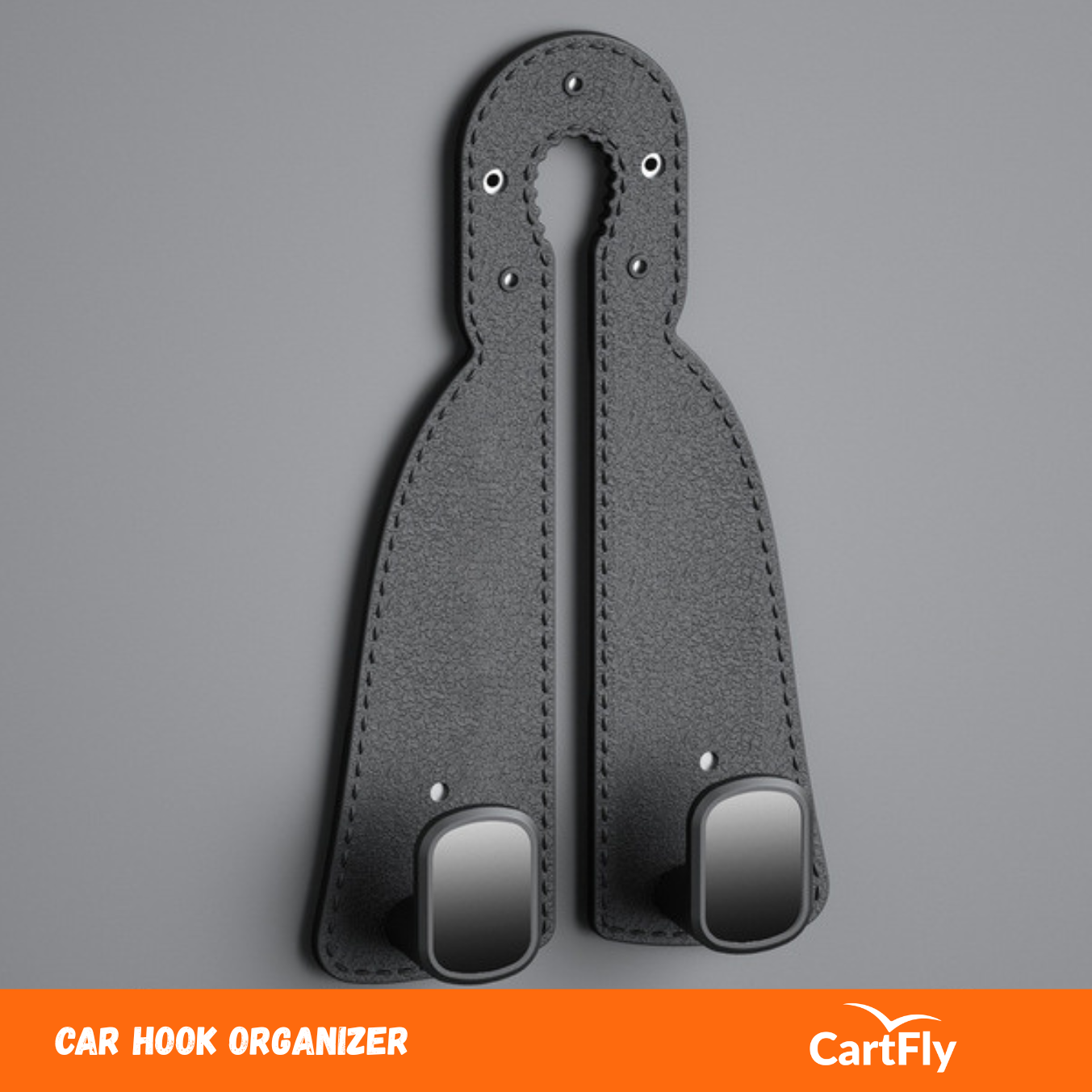 (2pcs) 360° Rotatable Black Premium Car Seat Hook - Image 2
