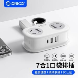 Orico Fast Charging Travel Power Strip (White Color)