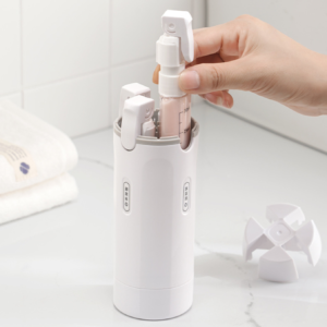 4-in-1 Portable Toiletries Dispenser for Travel (White)