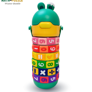 Math-Puzzle Water Bottle for kid (Green)