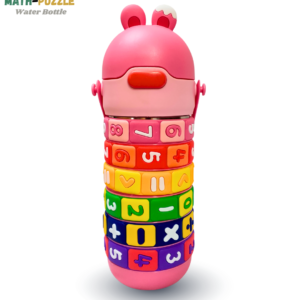 Math-Puzzle Water Bottle for kid (Pink)
