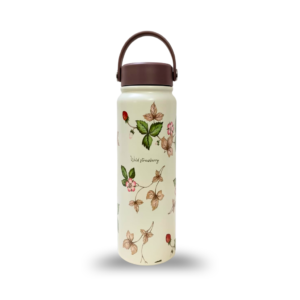 Floral 1L Vacuum Cup (D.Brown)