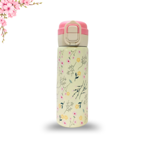 Floral 500ml Water Bottle (Pink-Cap)