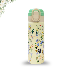 Floral 500ml Water Bottle (S.Green-Cap)