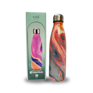 Marble Texture 500ml Vacuum Bottle - (Orange)
