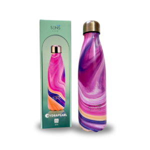Marble Texture 500ml Vacuum Bottle - (Pink)
