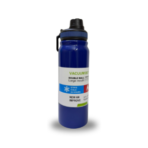 800ml vacuum water bottle for gym/sports usage - Blue